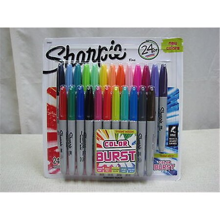 Sanford SAN Fine Tip Permanent Marker- Assortment Color - Pack of 24 1949557